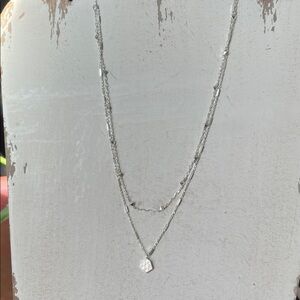 Kendra Scott Silver Double Strand Necklace